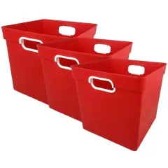 Romanoff&reg; Cube Bin, 3ct. Red