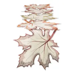 DII&reg; 108" Embroidered Maple Leaves Table Runner