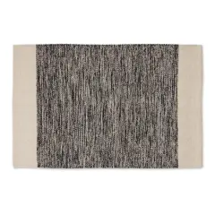 DII&reg; Black Variegated Border Hand-Loomed Rug, 2ft. x 3ft.