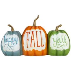 Pumpkin Trio Happy Fall Y'all Autumn Harvest Sign