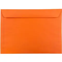 JAM Paper 9" x 12" Brite Hue Orange Booklet Colored Envelopes, 500ct.