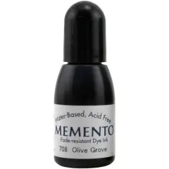 Memento Dye Ink Refill, 0.5oz. Olive Grove