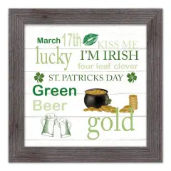 St Patrick Things Framed Print 2 16" x 16" Western Gray Framed Print