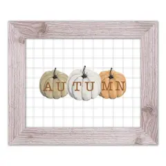 Autumn Pumpkins Western White Framed Print