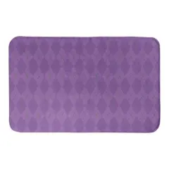 Purple Argyle Mardi Gras Bath Mat