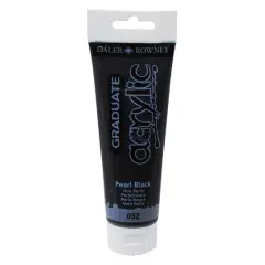 Daler-Rowney&reg; Graduate Acrylic Paint, 120mL 032 Pearl Black