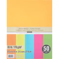 8.5" x 11" 65lb. Cardstock Paper Pack by Recollections&trade;, 50 Sheets South Beach