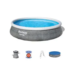 Bestway&reg; Fast Set&trade; 13ft. Round Inflatable Pool Set