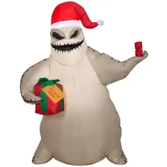 3.5ft. Airblown&reg; Inflatable Oogie Boogie with Santa Hat and Present