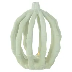 7" LED Lighted Skeleton Pumpkin