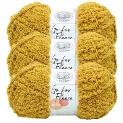 3 Pack Lion Brand&reg; Go For Fleece Sherpa Yarn Gold