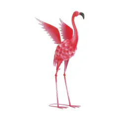 2.3ft. Flying Flamingo Metal D&eacute;cor