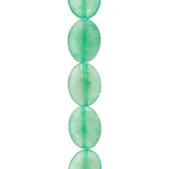 Green Oval Quartzite Beads, 20mm by Bead Landing&trade;