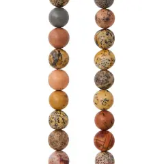 Brown Artistic Jasper Round Beads, 8mm by Bead Landing&trade;