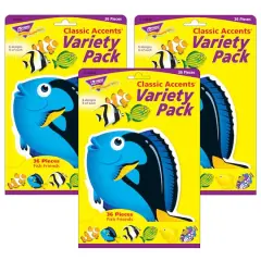 Trend Classic Accents&reg; Fish Friends Variety Pack, 3 Packs of 36