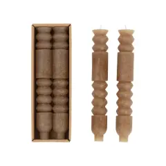 Hello Honey&reg; 10" Unscented Totem Taper Candles in Box, 2ct. Olive