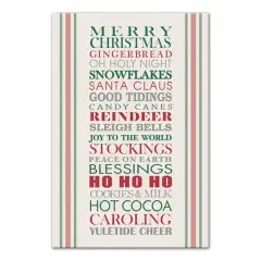 Holiday Words Canvas Wall Art