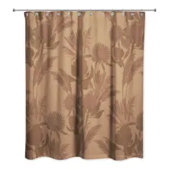 Protea Blooms Shower Curtain Rust