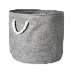 DII&reg; Large Round Variegated Polyester Bin Gray
