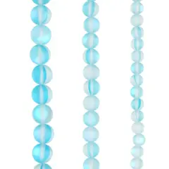 Aqua Matte Glass Round Beads by Bead Landing&trade;