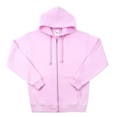 Unisex Adult Full Zip Hooded Sweatshirt by Make Market&reg; Light Pink