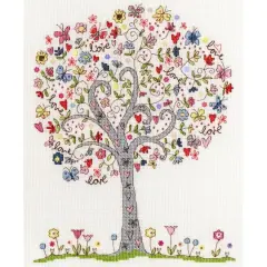 Bothy Threads Love Tree Counted Cross Stitch Kit