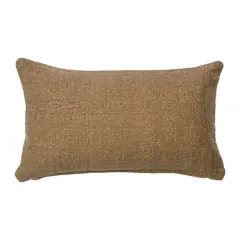 Hello Honey&reg; 20'' Brown Woven Canvas Lumbar Pillow Cover