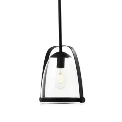 Hello Honey&reg; 5.7ft. Metal & Glass Ceiling Light Matte Black
