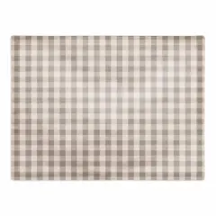 Plaid Cotton Twill Placemat Gray
