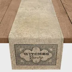 Witches Brew Label 5 16" x 90" Poly Twill Table Runner