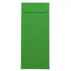 JAM Paper 4.125" x 9.5" Policy Business Colored Envelopes, 50ct. Green