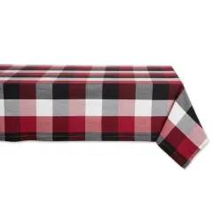 DII&reg; 52" Tri Color Check Tablecloth Cardinal Red