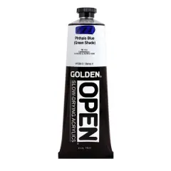 Golden&reg; OPEN&trade; Slow-Drying Acrylics, 5oz. Phthalo Blue (Green Shade)