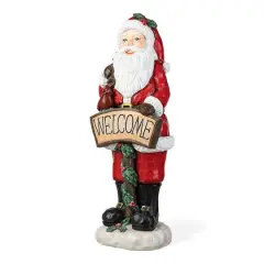 Glitzhome&reg; 28" Christmas Santa Porch D&eacute;cor
