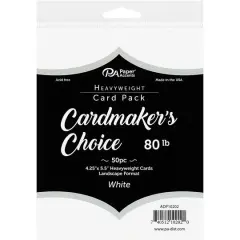 PA Paper&trade; Accents Cardmaker's Choice 5.5" x 4.25" White Heavyweight Cards, 50ct.