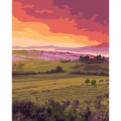 8" x 10" Sunset Fields Paint-by-Number Kit with Wood Display Hanger by Artist's Loft&reg;
