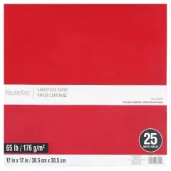 12" x 12" Cardstock Paper by Recollections&trade;, 25 Sheets Red