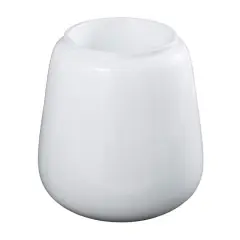 20" White Modern Wide Floor Vase