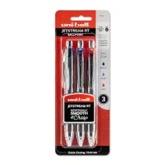 Uni-Ball&reg; Jetstream RT Retractable 3 Color Pen Set, 1.0mm