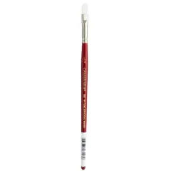 Connoisseur&reg; White Taklon Short Handle Oval Brush
