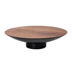 Hello Honey&reg; 12" Round Acacia Wood Pedestal with Metal Base