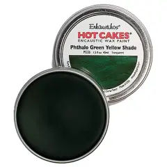 Enkaustikos&reg; Hot Cakes&reg; Encaustic Wax Paint, 1.5oz. Phthalo Green Yellow Shade
