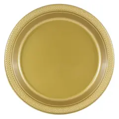 JAM Paper 10.25" Plastic Party Plates, 20ct. Gold