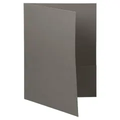 JAM Paper 9.5" x 11.5" 2-Pocket Linen Folders, 6ct. Gray