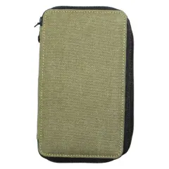 Global Art 48 Slot Canvas Pencil Case Olive
