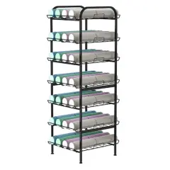 NEX&trade; 43" Black Freestanding 7-Tier Water Bottle Organizer