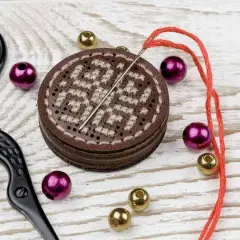 Wonderland Crafts Geometric Flower Magnetic Needle Holder Embroidery Kit, 2ct.