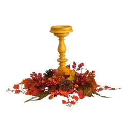 15" Harvest Fall Candelabrum Arrangement