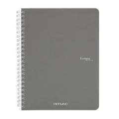 Fabriano&reg; EcoQua Spiral Bound Lined Notebook Gray