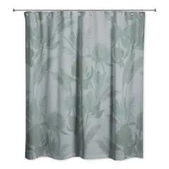 Protea Blooms Shower Curtain Blue